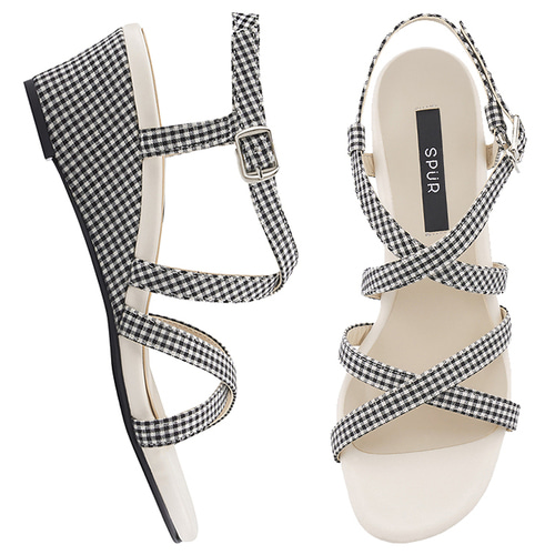 SPUR[스퍼][당일출고]OS7071 Double cross strap wedge 블랙