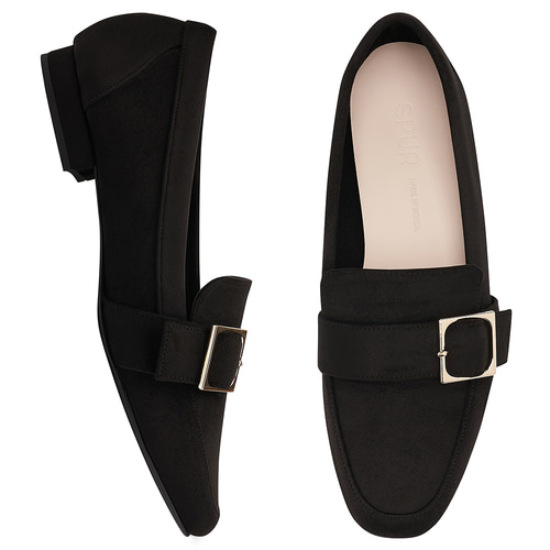 SPUR[스퍼][당일출고]PA9009 square buckle loafer 블랙