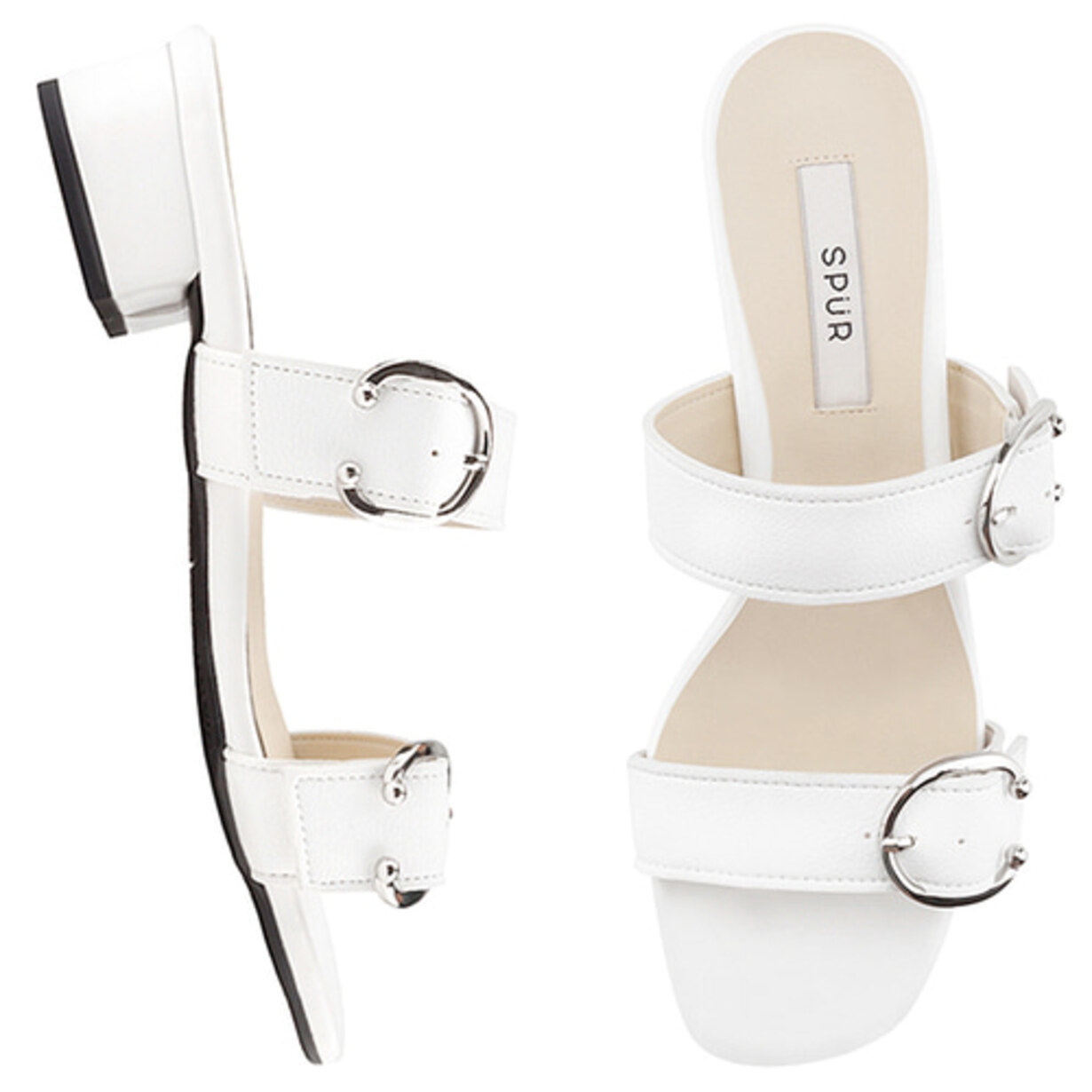 SPUR[스퍼]Frame Buckle mule -MS8087WH