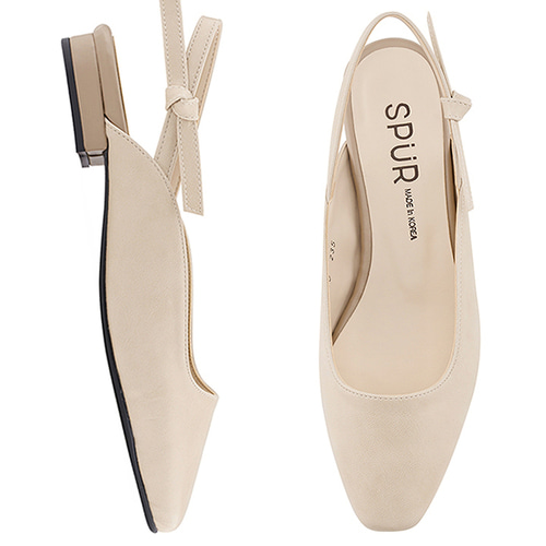 SPUR[스퍼][당일출고]MS9050 Tie up slingback 베이지