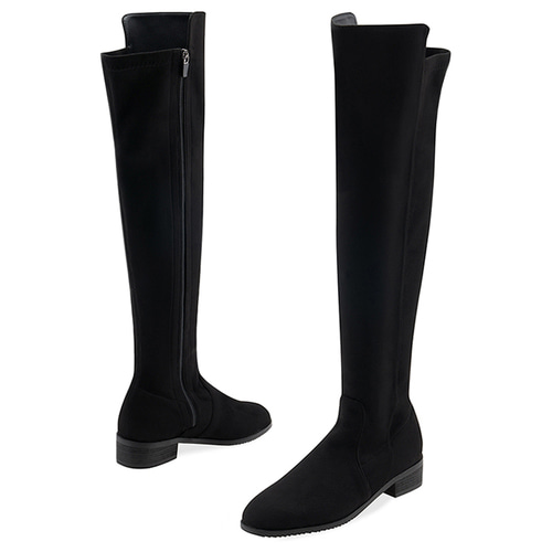 SPUR[스퍼][당일출고]MF7077 Slim fit Spandex suede boots 블랙