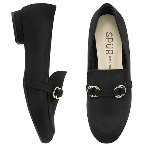 SPUR[스퍼][당일출고]MF7062 Sueded ring belt loafer 블랙