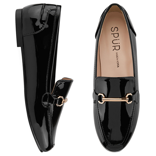 SPUR[스퍼][당일출고]MS9011 Ring chain loafer 블랙