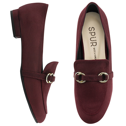 SPUR[스퍼][당일출고]MF7062 Sueded ring belt loafer 와인
