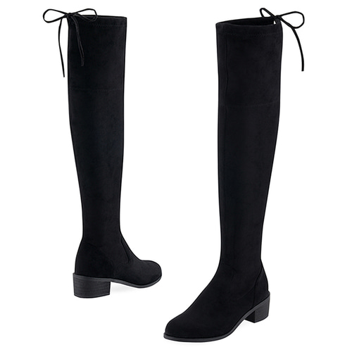 SPUR[스퍼][당일출고]MF7083 String spandex suede boots 블랙