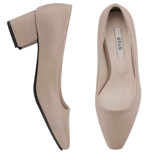 SPUR[스퍼][당일출고]MS8008 Point square pumps 베이지