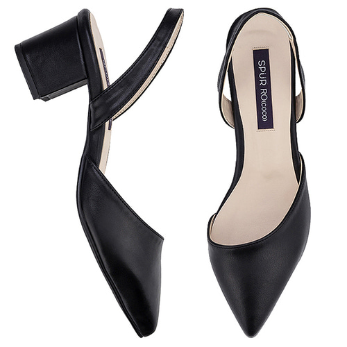 SPUR[스퍼][당일출고]LS9053 Pointy sling back 블랙