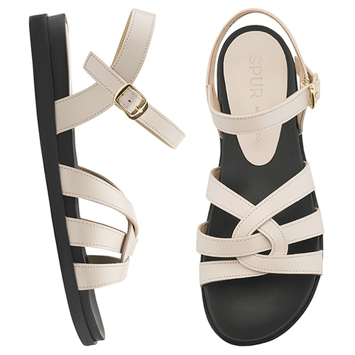 SPUR[스퍼][당일출고]PS7048 Twisted strap sandals 아이보리
